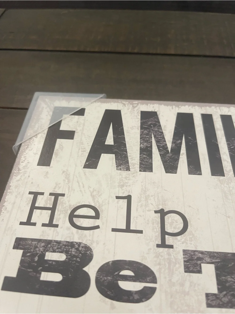 Wooden Family Rules Wall Art Sign - Cream and Black NEW in package